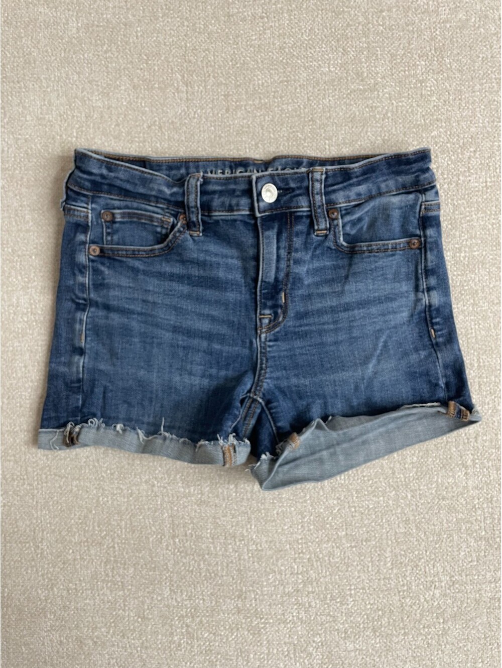 American Eagle Ne(x)t Level Stretch Denim Cutoff Shorts Womens Size 2 Medium Was